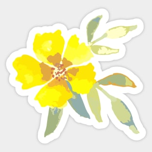 Zesty yellow floral Sticker